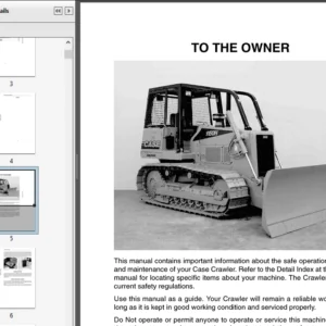 Case 1155H Crawler Operators Manual - PDF Download