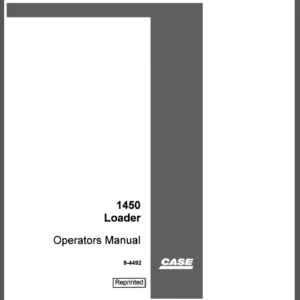 CASE 1450 Crawler Loader Operators Manual - PDF Download