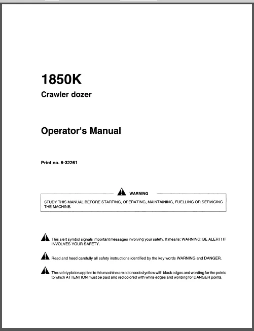 CASE 1850K Crawler dozer Operator's Manual - PDF Download - Image 4