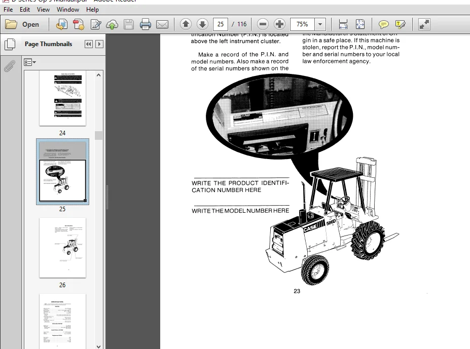 CASE 584D 585D 586D Forklift Operators Manual - PDF Download - Image 4