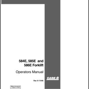 CASE 584E, 585E and 586E Forklift Operators Manual - PDF Download