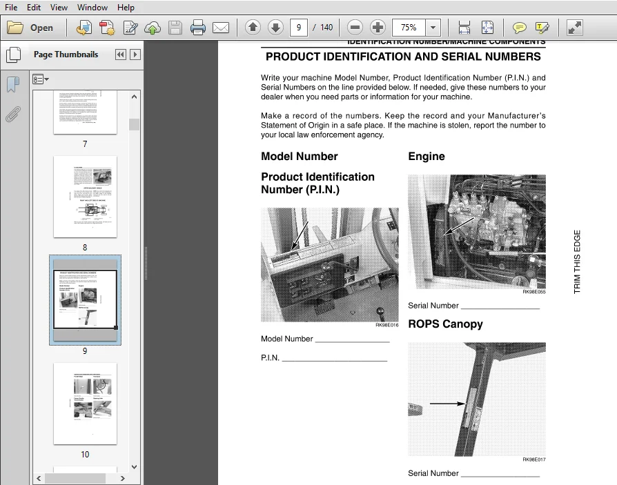 CASE 584E, 585E and 586E Forklift Operators Manual - PDF Download - Image 4