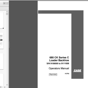 CASE 680 CK Series C Loader Backhoe Operator 's Manual - PDF Download