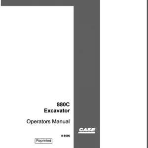 CASE 880C Excavator Operators Manual - PDF DOWNLOAD