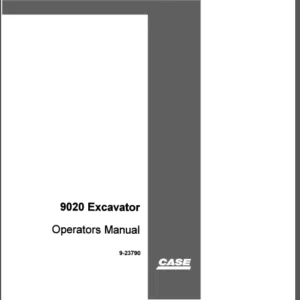 Case  9020 Excavator Operators Manual - PDF DOWNLOAD