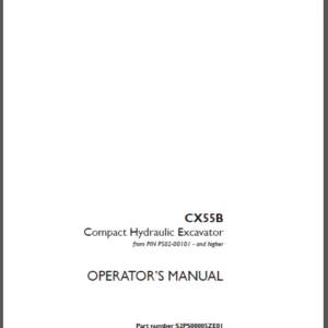 CASE CX 55 B Compact Hydraulic Excavator OPERATOR’S MANUAL - PDF DOWNLOAD