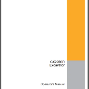 CASE CX225SR Excavator Operator’s Manual - PDF DOWNLOAD