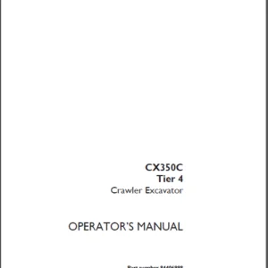 CASE CX350C Tier 4 Crawler Excavator OPERATOR’S MANUAL - PDF DOWNLOAD