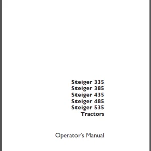 Case IH Steiger 335 385 435 485 535 Tractors Operators Manual - PDF DOWNLOAD