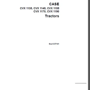 Case IH CVX 1135 1145 1155 1170 1190 Tractors Opeartors Manual  - PDF DOWNLOAD