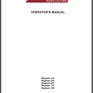 Case IH Magnum 235 260 290 315 340 Tractors Operators Manual - PDF DOWNLOAD