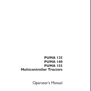 Case IH PUMA 125 140 155 Multicontroller Tractors Operators Manual - PDF DOWNLOAD