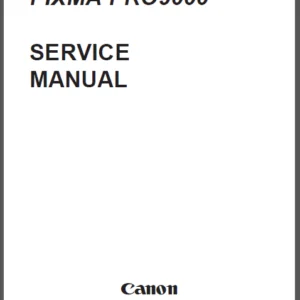 Canon Pixma Pro 9000 Printer Service Repair Workshop Manual - DOWNLOAD