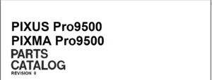 Canon Pixma Pro 9500 Parts Catalog PDF DOWNLOAD