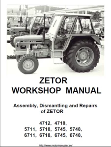 Till Zetor Traktorer WORKSHOP MANUAL PDF DOWNLOAD