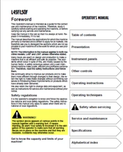 Operator Manual Volvo L40f L45f PDF DOWNLOAD