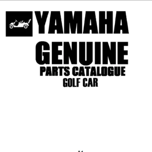 Yamaha G2 Ad Golf Cart Parts Manual Catalog PDF Download