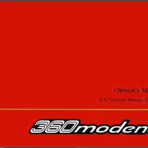2003 Ferrari 360 Modena Owners Manual PDF DOWNLOAD