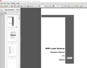 Case 480B Loader Backhoe Operators Manual -PDF Download