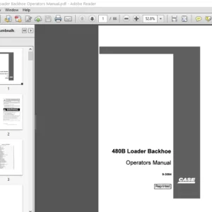 Case 480B Loader Backhoe Operators Manual -PDF Download