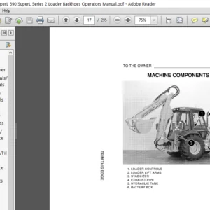 Case 580L 580L Turbo 580 SuperL 590 SuperL Series 2 Loader Backhoe Operators Manual - PDF Download