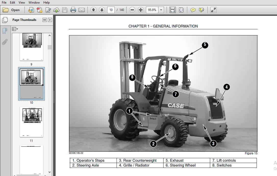 Case 586G 588G Series 3 Tier 3 Forklift Operator's Manual - PDF Download - Image 2