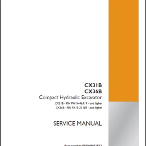 Case CX31B CX36B Compact hydraulic Excavator Service Manual - PDF Download
