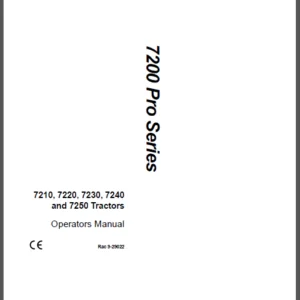 Case IH 7200 Pro Series 7210, 7220, 7230, 7240, 7250 Tractor  Operators Manual - pdf download