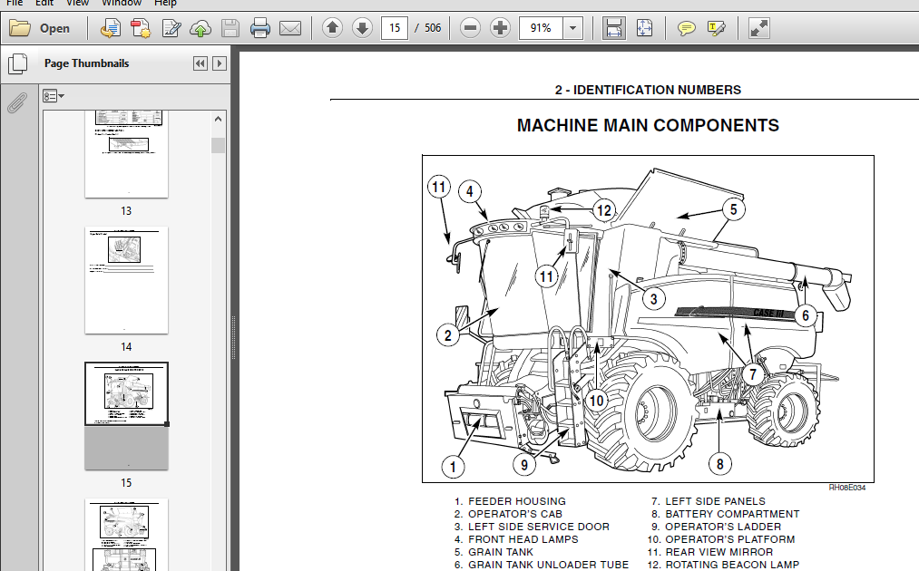 Case IH Axial Flow 5088 6088 7088 Combines Operators Manual - PDF ...