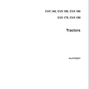 Case IH CVX 140 150 160 175 195 Tractors Operators Manual - pdf download