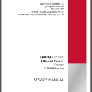 Case IH Farmall 75C Efficient Power Tractor Service Manual - PDF Download