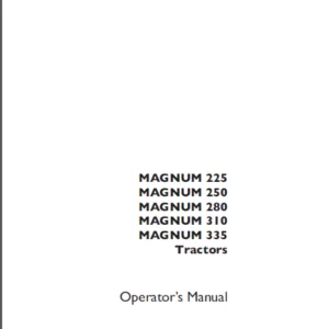 Case IH Magnum 225 250 280 310 335 Operators Manual - PDF DOWNLOAD
