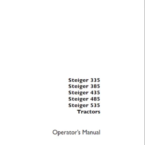 Case IH STEIGER 335 385 435 485 535 Operators Manual - PDF DOWNLOAD