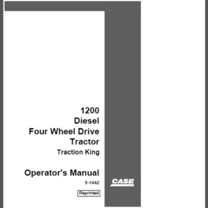 Case IH Tractor 1200 Diesel Four Wheel Drive Operator's Manual - PDF Download