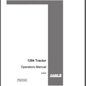 Case IH Tractor 1294 Operator's Manual - PDF Download
