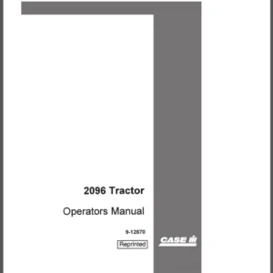Case IH Tractor 2096 doncaster Operator's Manual (9-12870) - PDF Download