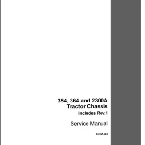 Case IH Tractor 354 2300A Chassis Service Manual - PDF Download