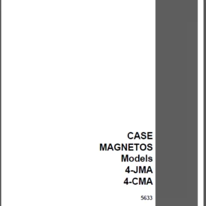 Case IH Tractor 4 JMA,4 CMA Magnetos Models Service Manual - PDF Download