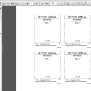 Case IH Tractor 40XT Skid Steer COMPLETE Service Manual 6-45070R0 - PDF Download