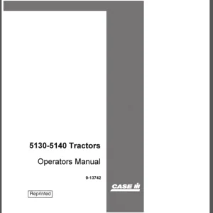 Case IH Tractor 5130, 5140 COMPLETE Operator's Manual - PDF Download