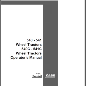 Case IH Tractor 540,540C 541,541C Wheel Operator's Manual - PDF Download