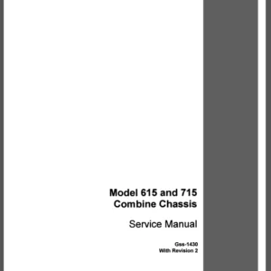 Case IH Tractor 615 715,453 – Chassis Combine Service Manual - PDF Download