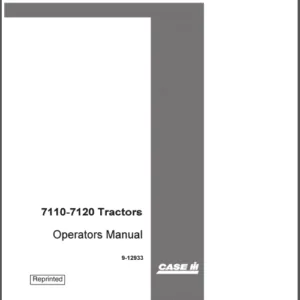 Case IH Tractor 7110,7120 Operator's Manual (9-12933) - PDF Download
