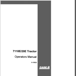 Case IH Tractor 7110E, 7120E Uk Operator's Manual (9-15022) - PDF Download