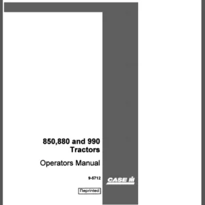Case IH Tractor 850 880 990 David Brown 4 Cyl  Eng  Implematic Operator's Manual - PDF Download