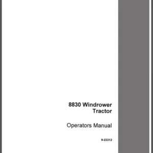 Case IH Tractor 8830 Windrower Operator's Manual (9-23312) - PDF Download
