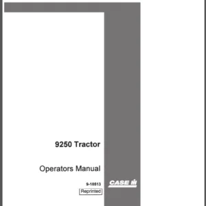 Case IH Tractor 9250 Operator's Manual (9-18513) - PDF Download