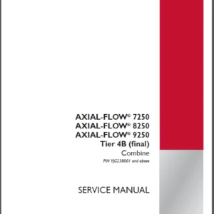 Case IH Tractor Axial Flow 7250 Axial Flow 8250 Axial Flow 9250 Tier 4B combine Service Manual - PDF Download