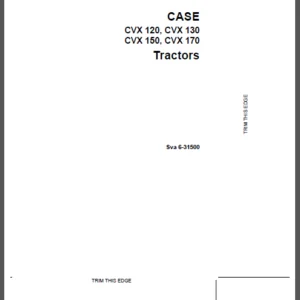 Case IH Tractor CVX 120, CVX 130, CVX 150, CVX 170 Operator's Manual - PDF DOWNLOAD
