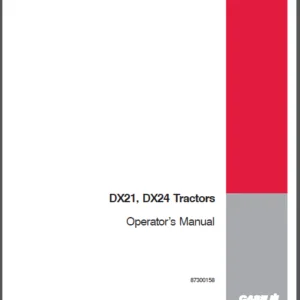 Case IH Tractor DX21 DX24 Compact Operator's Manual - PDF DOWNLOAD